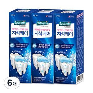 시스테마 치석케어 치약, 120g, 6개