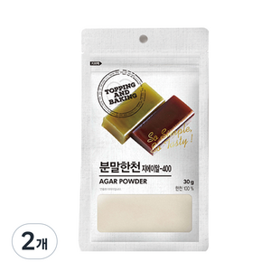 큐원 홈베이킹 분말한천, 2개, 30g