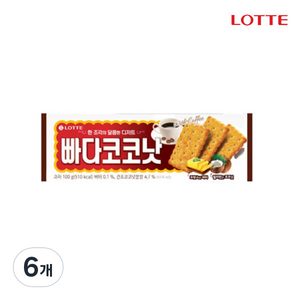 롯데웰푸드 빠다코코낫, 100g, 6개