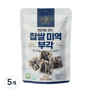 오희숙전통부각 찹쌀 미역 부각, 30g, 5개