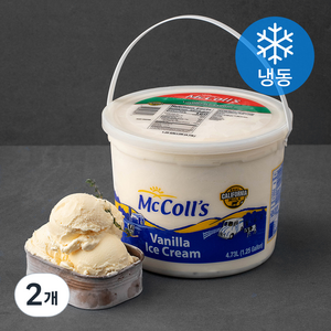 맥콜스 바닐라맛 아이스크림 (냉동), 4.73L, 2개