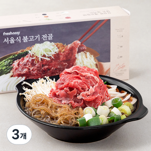 프레시지 서울식 불고기 전골 밀키트 2인분, 424.5g, 3개