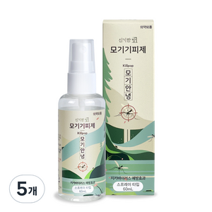 신기한방 모기안녕 모기기피제 스프레이, 60ml, 5개