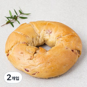 브로드카세 크렌베리 발효종 베이글, 120g, 2개입