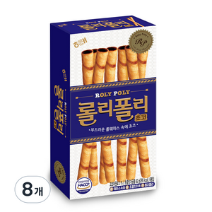 해태제과 롤리폴리 초코, 62g, 8개