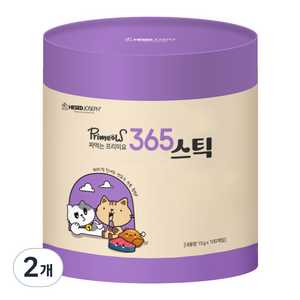 프리미요 고양이 짜먹는 365스틱 콤보 간식 100p, 2개, 혼합맛(참치/닭고기)