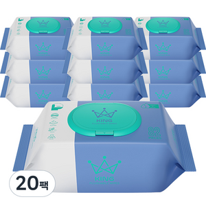 킹물티슈 소프트터치 저자극 비데물티슈 캡형, 60g, 82개입, 20개