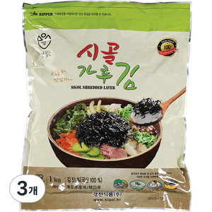 시골 가루김, 1kg, 3개