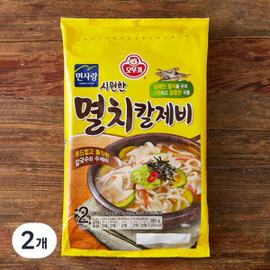 오뚜기 시원한 멸치칼제비 2인분, 385g, 2개