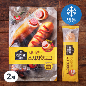 퀴진 동원 자이언트 소시지 핫도그 (냉동), 440g, 2개