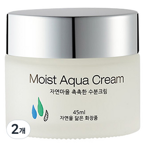 자연마을 촉촉한 수분크림, 45ml, 2개