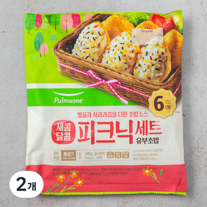 풀무원 새콤달콤 피크닉세트 유부초밥 6인분, 495g, 2개