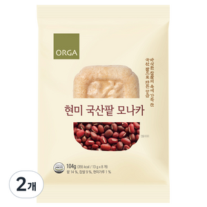 올가홀푸드 현미 국산팥 모나카, 104g, 2개