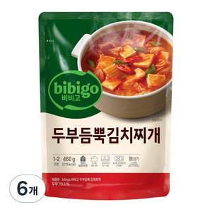 비비고 두부듬뿍 김치찌개, 460g, 6개