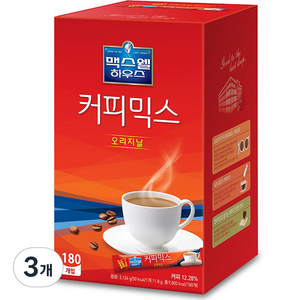 동서식품 맥스웰하우스 오리지날 커피믹스, 11.8g, 180개입, 3개