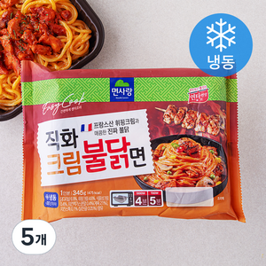 면사랑 직화크림불닭면 1인분 (냉동), 345g, 5개