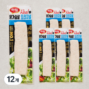 하림 리얼바 닭가슴살 오리지널, 80g, 12개