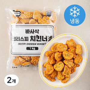 바른웰 바사삭 크리스피 치킨너겟 (냉동), 1kg, 2개