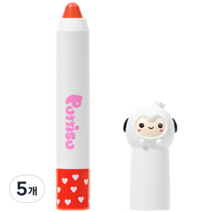 뿌띠슈 버터 립크레용 05 코코체리 2.5g, 5개