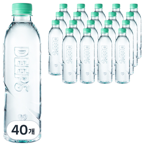 Deeps 에코 그린 먹는 해양 심층수 무라벨, 500ml, 40개