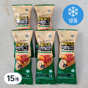 푸딩팩토리 찹쌀치즈 빅핫도그 (냉동), 130g, 15개