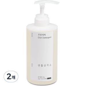 생활공작소 주방세제 쌀뜨물향, 500ml, 2개