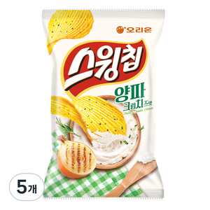 스윙칩 양파크림치즈맛, 5개, 60g