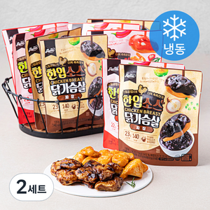 맛있닭 한입 소스 닭가슴살 짬뽕 100g x 5팩 + 짜장 100g x 4팩 세트 (냉동), 2세트