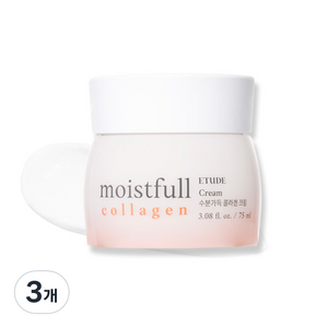 에뛰드 New 수분가득 콜라겐 크림, 75ml, 3개