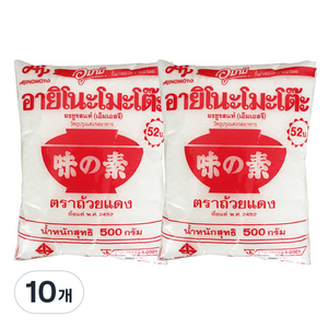 아지노모토 우마미 L 글루탐산나트륨 미원 조미료, 500g, 10개