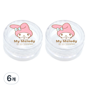 뷰티홈 산리오 캐릭터즈 크림용기 5ml, 마이멜로디, 6개