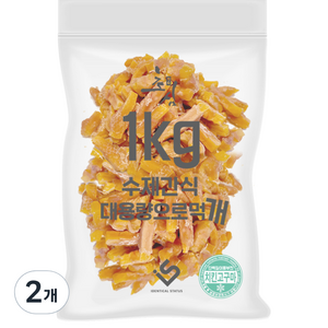 초심 대용량으로먹개 강아지 간식, 치킨고구마, 1kg, 2개