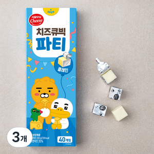 치즈큐빅 파티 플레인 40입, 232g, 3개