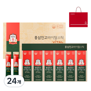 정관장 홍삼진고바이탈스틱 5p + 쇼핑백, 50g, 24개