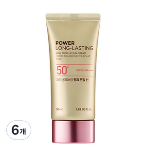 더페이스샵 파워 롱래스팅 핑크 톤업 선로션 SPF50+ PA++++, 50ml, 6개