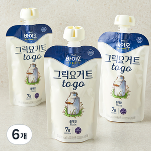 매일바이오 그릭 요거트 플레인, 120g, 6개