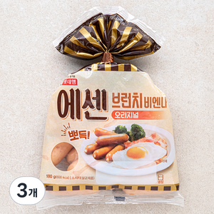 롯데햄 에센 브런치 비엔나 오리지널, 180g, 3개