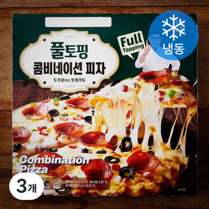 한맥 풀토핑 콤비네이션피자 (냉동), 385g, 3개