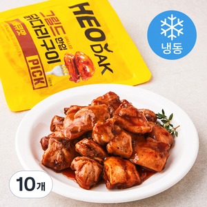 허닭 PICK 그릴드 한입 닭다리구이 바베큐맛 (냉동), 100g, 10개