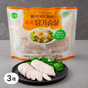 다향오리 촉촉 닭가슴살, 600g, 3개