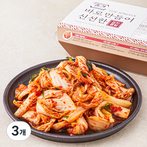 종가 바로 만들어 신선한 배추고갱이 김치, 1kg, 3개