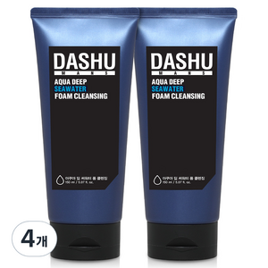다슈 남성용 아쿠아 딥 씨워터 폼클렌징, 4개, 150ml