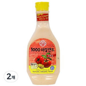 오뚜기 1000아일랜드드레싱, 2개, 500g