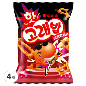 오리온 핫고래밥 매콤양념맛, 56g, 4개