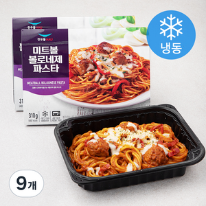 한우물 미트볼 볼로네제 파스타 (냉동), 310g, 9개