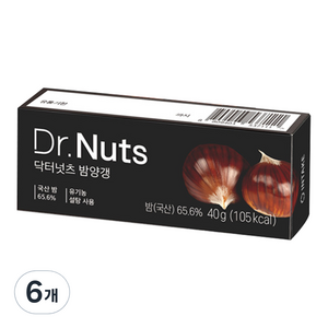 닥터넛츠 밤양갱, 40g, 6개