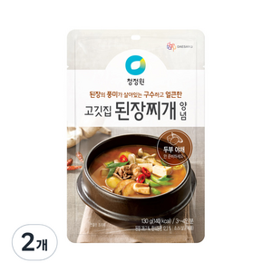 청정원 고깃집 된장찌개 양념, 130g, 2개