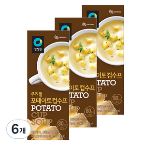 청정원 신우리쌀 포테이토컵수프, 60g, 6개