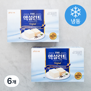 빙그레 더엑설런트 오리지널 아이스크림 (냉동), 800ml, 6개