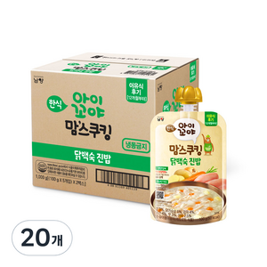 아이꼬야 유아용 맘스쿠킹 레토르트 이유식, 닭백숙 진밥, 100g, 20개